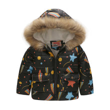 Load image into Gallery viewer, Boys Winter Coats Windbreaker Kids Jackets Baby Boys Clothes Fur Hooded Thick Warm Boy Jacket with Fleece Children Outerwear - Gabriel