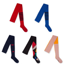 Load image into Gallery viewer, Bobo Choses Tights 2018 Autumn Baby Girls Geometric Striped Tights Cotton Knee Highs Children Patchwork Long Stockings for Kids - Gabriel