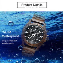 Load image into Gallery viewer, SIHAIXIN Wood Watch Waterproof Men Sports Top Luxury Brand Wooden Watch Male Quartz Business Auto Date Man Clock With Bamboo Box - Gabriel