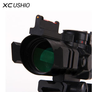 Gun Riflescope 4x Prism Mechanical Optical Fiber Integrated Sniper Rifle Scope Laser Telescopic Sight Hunting Optics - Gabriel