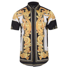 Load image into Gallery viewer, Mr.1991INC Palace Golden Flowers Shirts Men 3d Shirts Short Sleeve Summer Brand Shirts Fashion Tops - Gabriel