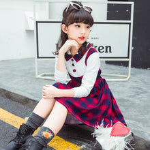 Load image into Gallery viewer, V-TREE Girls Clothing Plaid Teenage Girl Dress Fashion Style Girls School Dress Wear School Girls Uniform Kids Children Dress - Gabriel