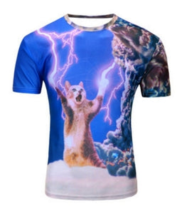 2017 best-selling brand fashion 3 d animal T-shirt lion/lizard/water droplets 3 d compression printing short sleeve T-shirt - Gabriel