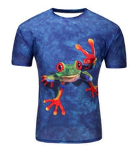 Load image into Gallery viewer, 2017 best-selling brand fashion 3 d animal T-shirt lion/lizard/water droplets 3 d compression printing short sleeve T-shirt - Gabriel