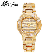 Load image into Gallery viewer, Miss Fox Brand Watch Quartz Ladies Gold Fashion Wrist Watches Diamond Stainless Steel Women Wristwatch Girls Female Clock Hours - Gabriel