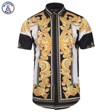 Load image into Gallery viewer, Mr.1991INC Palace Golden Flowers Shirts Men 3d Shirts Short Sleeve Summer Brand Shirts Fashion Tops - Gabriel