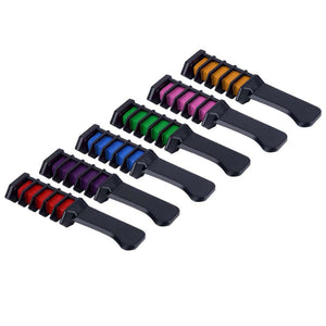 6PCS/SET Mini Disposable Personal Salon Use Hair Dye Comb Professional Crayons For Hair Color Chalk Hair Dyeing Tool - Gabriel