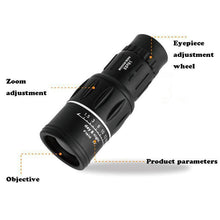 Load image into Gallery viewer, Mayitr Professional Dual Focus 16x52 HD Night Vision Monocular Telescope with Phone Holder for Outdoor Optical Lens Telescope - Gabriel