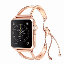 Load image into Gallery viewer, Women Watch Bracelet for Apple Watch Bands 38mm 42mm Adjustable Stainless Steel Strap with Pendant for iWatch Series 3 2 1 - Gabriel