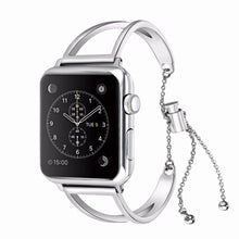 Load image into Gallery viewer, Women Watch Bracelet for Apple Watch Bands 38mm 42mm Adjustable Stainless Steel Strap with Pendant for iWatch Series 3 2 1 - Gabriel