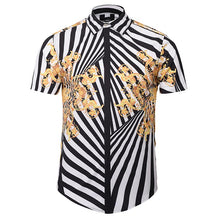 Load image into Gallery viewer, Mr.1991INC Palace Golden Flowers Shirts Men 3d Shirts Short Sleeve Summer Brand Shirts Fashion Tops - Gabriel