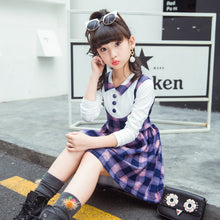 Load image into Gallery viewer, V-TREE Girls Clothing Plaid Teenage Girl Dress Fashion Style Girls School Dress Wear School Girls Uniform Kids Children Dress - Gabriel