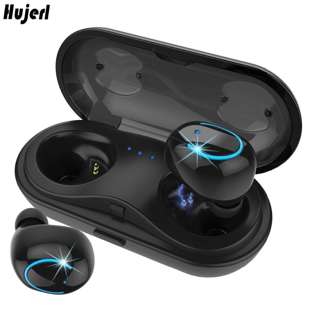 True Wireless Earbuds Stereo Bluetooth Earphones Wireless Bluetooth Headphone Earphone with Built-in HD Mic and Charging Case - Gabriel