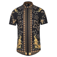 Load image into Gallery viewer, Mr.1991INC Palace Golden Flowers Shirts Men 3d Shirts Short Sleeve Summer Brand Shirts Fashion Tops - Gabriel