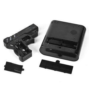 Desk Gadget Target Laser Shooting Gun Alarm Clock LCD Screen Gun Alarm Colck/Target Alarm Clock - Gabriel