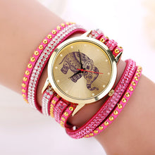 Load image into Gallery viewer, Creative Watches Girl Elephant Rivet Bracelet Quartz Braided Winding Wrap Watch 1PC Quartz Watch relogio feminino - Gabriel