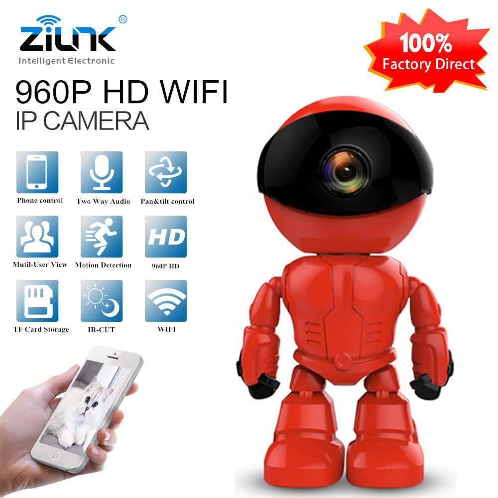 ZILNK 960P 1.3MP HD Wireless WI-FI IP Camera Robot Night Vision Two way Audio Network Home Security Baby Monitor YOOSEE View - Gabriel