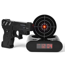 Load image into Gallery viewer, Desk Gadget Target Laser Shooting Gun Alarm Clock LCD Screen Gun Alarm Colck/Target Alarm Clock - Gabriel