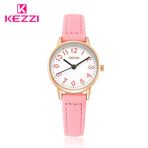 KEZZI Kids Watches Top Brand Waterproof Children Watches Quartz Leather Wristwatches for Girls Boys Kids Girl Watch Hot Sale - Gabriel