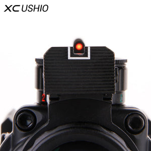 Gun Riflescope 4x Prism Mechanical Optical Fiber Integrated Sniper Rifle Scope Laser Telescopic Sight Hunting Optics - Gabriel