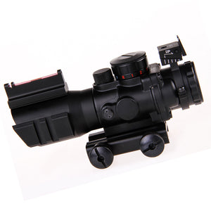 Gun Riflescope 4x Prism Mechanical Optical Fiber Integrated Sniper Rifle Scope Laser Telescopic Sight Hunting Optics - Gabriel