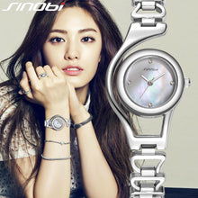 Load image into Gallery viewer, SINOBI New Casual Bracelet Quartz Watch Women Luxury Brand Stainless steel Wristwatch Ladies Clock female Rose Gold/ Silver - Gabriel