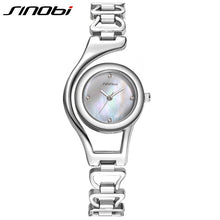 Load image into Gallery viewer, SINOBI New Casual Bracelet Quartz Watch Women Luxury Brand Stainless steel Wristwatch Ladies Clock female Rose Gold/ Silver - Gabriel