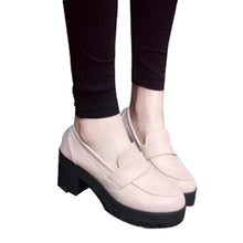 Load image into Gallery viewer, HEE GRAND Solid Color PU Leather Women&#39;s Shoes Fashion Square Heel Ladies Pumps All-match Oxfords Pumps WXG197 - Gabriel