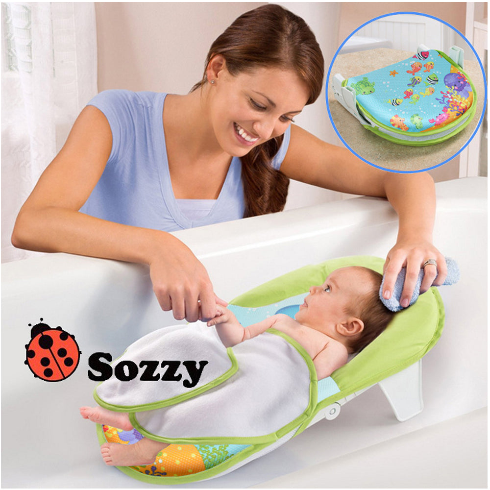 1pcs Sozzy Baby Toys Bath Sling With Warming Wings Foldable Bath Net Bath Towels With A Bath Chair - Gabriel