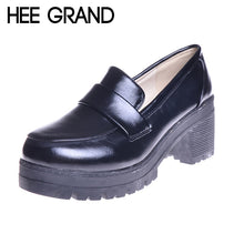 Load image into Gallery viewer, HEE GRAND Solid Color PU Leather Women&#39;s Shoes Fashion Square Heel Ladies Pumps All-match Oxfords Pumps WXG197 - Gabriel