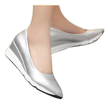 Load image into Gallery viewer, HEE GRAND Fashion Women Pumps Pointed Toe Solid Top PU Leather Wedge 6cm Heel Autumn Casual Women&#39;s Shoes Plus Size 40 WXG182 - Gabriel