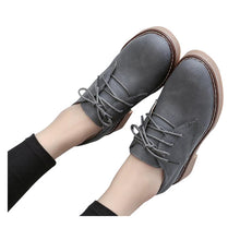 Load image into Gallery viewer, HEE GRAND Women Flat Platform Cut outs Thick Bottom Shoes Casual Woman British Style Footwear XWD5966 - Gabriel
