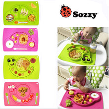 Load image into Gallery viewer, 1pcs Sozzy Cute Silicone one-piece Eat Mat Plate Frame Side Dish Box Plates Dinnerware Food Bowl Baby Feeding Tableware - Gabriel