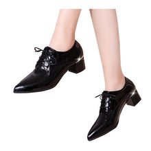 Load image into Gallery viewer, HEE GRAND 2017 New Women Pumps Pointed Toe PU Leather Fashion Lace -up Shoes Woman Square Medium High Heels  XWD6033 - Gabriel