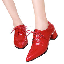 Load image into Gallery viewer, HEE GRAND 2017 New Women Pumps Pointed Toe PU Leather Fashion Lace -up Shoes Woman Square Medium High Heels  XWD6033 - Gabriel