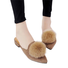 Load image into Gallery viewer, HEE GRAND Woman Mules Spring and Autumn Pumps Flock Vamp Shoes with Wool Balls  Women&#39;s Shoes XWD6097 - Gabriel