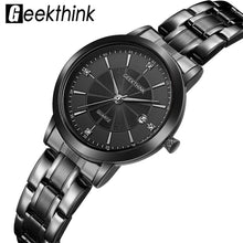 Load image into Gallery viewer, GEEKTHINK Top Luxury Brand Black Stainless Steel Quartz Watch Women Dress Ladies Wristwatch Lover&#39;s Gift Female clock - Gabriel
