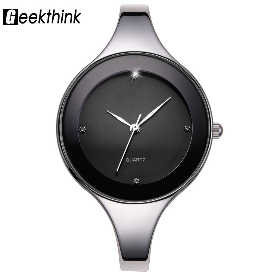 GEEKTHINK Luxury Brand Fashion Quartz Watch Women Ladies Stainless Steel Bracelet Watches Casual Clock Female Dress Gift Relogio - Gabriel