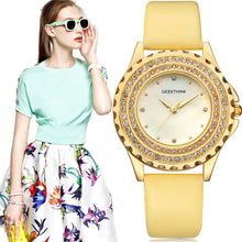 Load image into Gallery viewer, Luxury Quartz Watch Women Diamond Analog leather WristWatch fashion Casual ladies Gfit Bling Bling watch clock female Feminino - Gabriel
