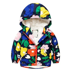 Baby Boys Jackets 2017 Brand Kids Winter Down Jackets for Boys Clothes Hooded Wollen Pattern Children Outerwear Girls Parka Coat - Gabriel