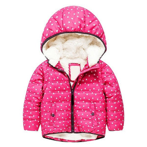 Baby Boys Jackets 2017 Brand Kids Winter Down Jackets for Boys Clothes Hooded Wollen Pattern Children Outerwear Girls Parka Coat - Gabriel