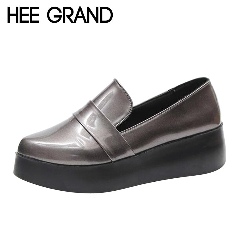 HEE GRAND Bright Vamp Women Thick Medium Heel Pumps Woman Slip-on Casual Shoes Fashion Boots Women Pumps  XWX6386 - Gabriel
