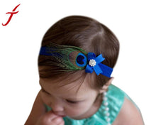 Load image into Gallery viewer, Hair Band Accessories Crystal Peacock Feathers &#39;s Hair Band  Girl&#39;s Headwear Princess Crystal Pearl Hairband #LSN - Gabriel