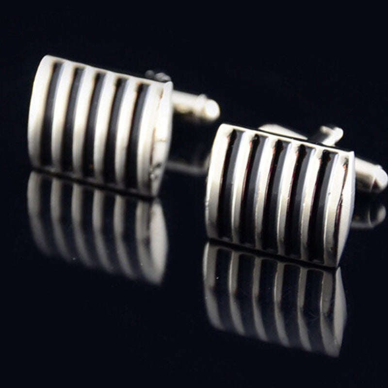 Mens Wedding Party Gift Cuff Link Drip Paint Color Stripes Cufflinks - Gabriel