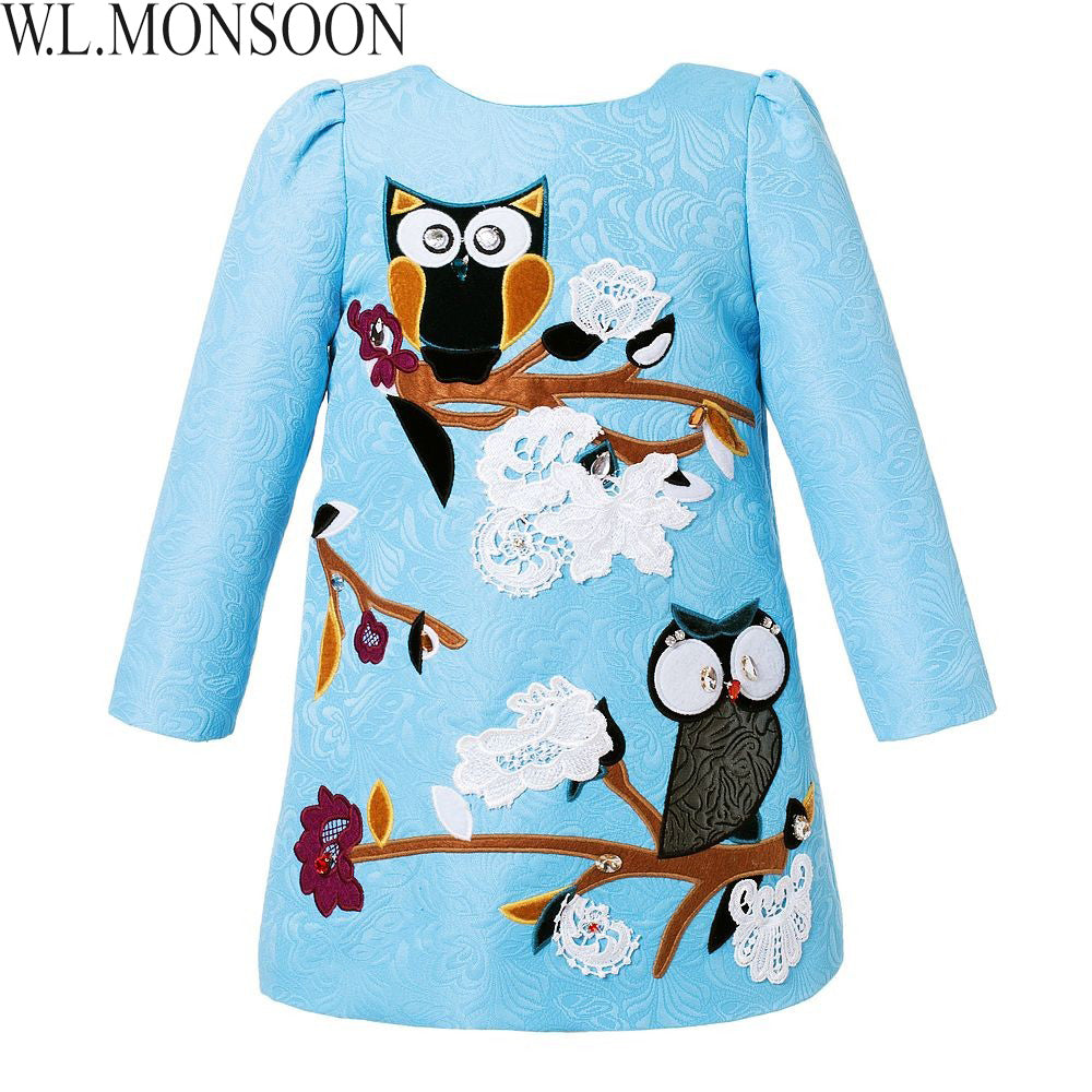 W.L.MONSOON Mother Daughter Dresses Women Clothes 2018 Girls Winter Dress Christmas Clothes Animal Applique Women Dress - Gabriel