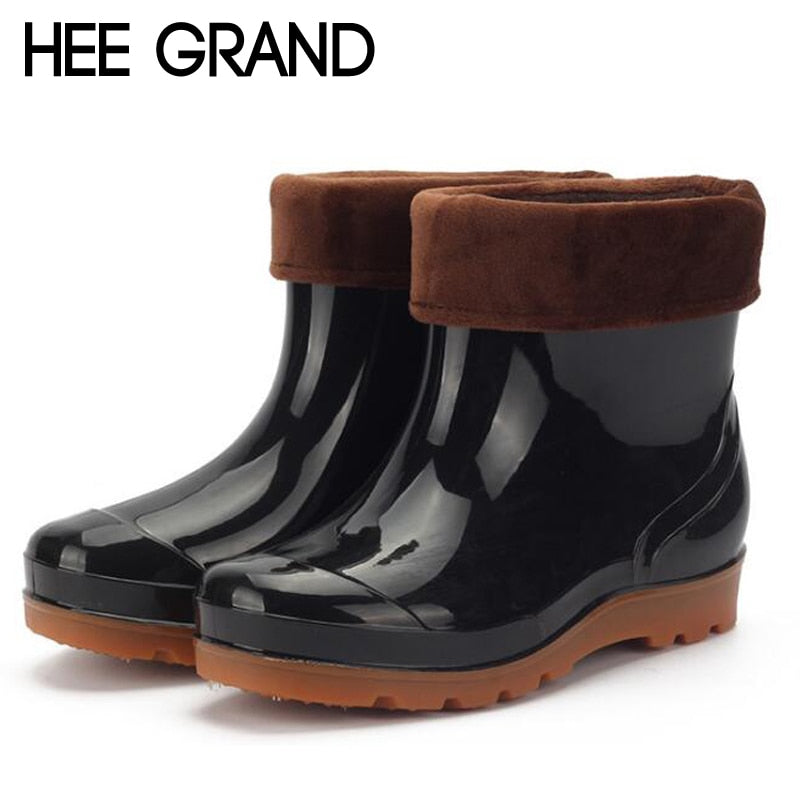 HEE GRAND Men's Rainbooots Fashion Men's Footwear Rubber Boots Rainning Working Shoes For Males XWX4399 - Gabriel