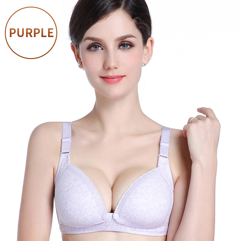 2018 Breast Feeding Cotton Maternity Bras Prevent Sagging Women Soutien Strip Print Nursing Bra Pregnant Underwear For Mom - Gabriel