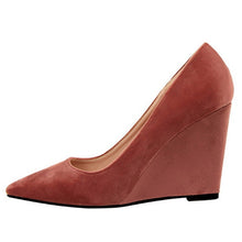 Load image into Gallery viewer, HEE GRAND 2018 Spring New Women Pumps Pointed Toe Flock Leather Wedge 10cm Heel Party Women&#39;s Heels 6 Colors Shoes WXG513 - Gabriel