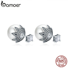 Load image into Gallery viewer, BAMOER Genuine 925 Sterling Silver Elegant Double Side Ball Exquisite Stud Earrings for Women Sterling Silver Jewelry SCE234 - Gabriel