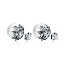 Load image into Gallery viewer, BAMOER Genuine 925 Sterling Silver Elegant Double Side Ball Exquisite Stud Earrings for Women Sterling Silver Jewelry SCE234 - Gabriel